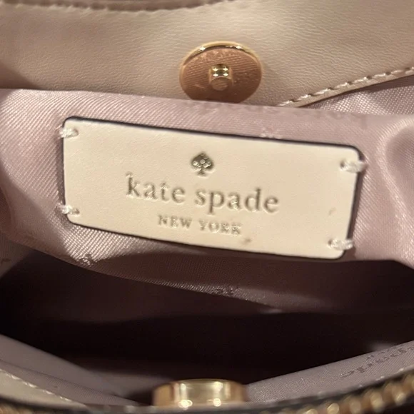 kate spade Beige Croc-Embossed Leather Satchel